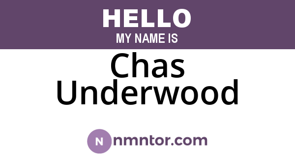Chas Underwood