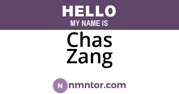 Chas Zang
