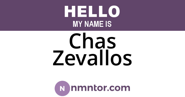 Chas Zevallos