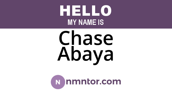 Chase Abaya
