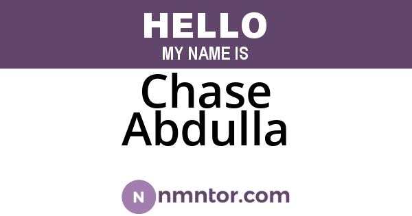 Chase Abdulla