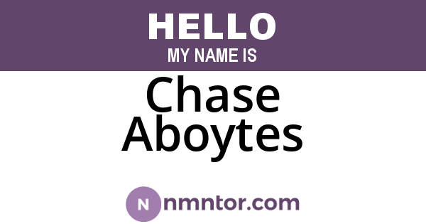 Chase Aboytes