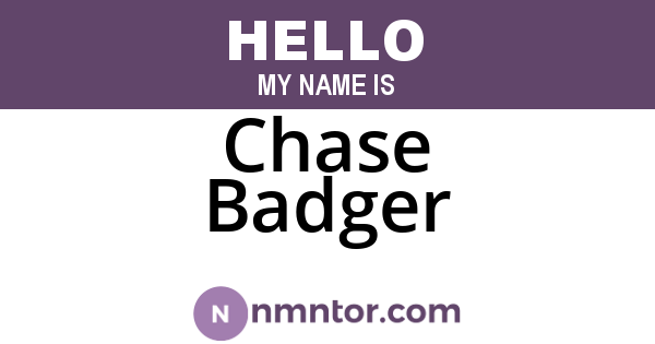 Chase Badger