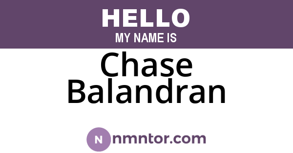 Chase Balandran