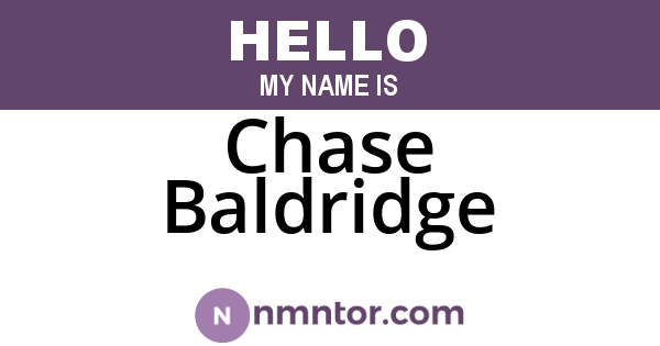 Chase Baldridge