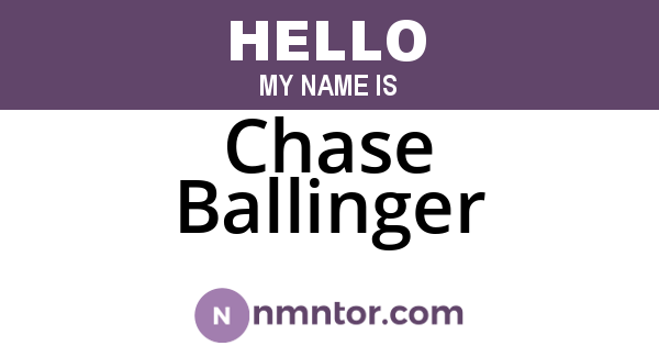 Chase Ballinger