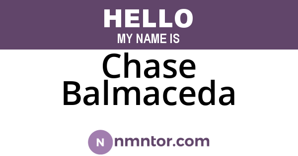 Chase Balmaceda