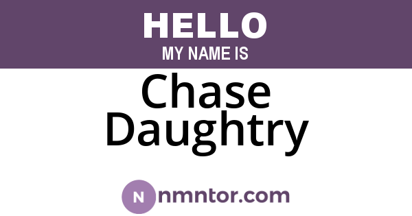 Chase Daughtry