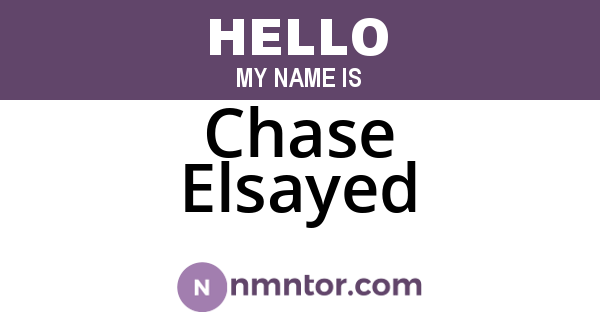 Chase Elsayed