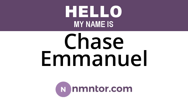 Chase Emmanuel