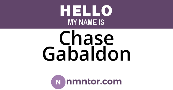 Chase Gabaldon
