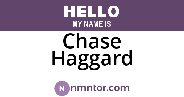 Chase Haggard