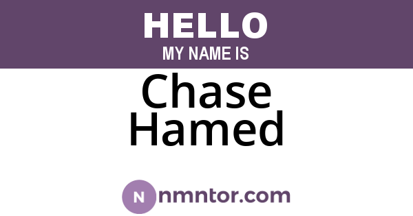 Chase Hamed
