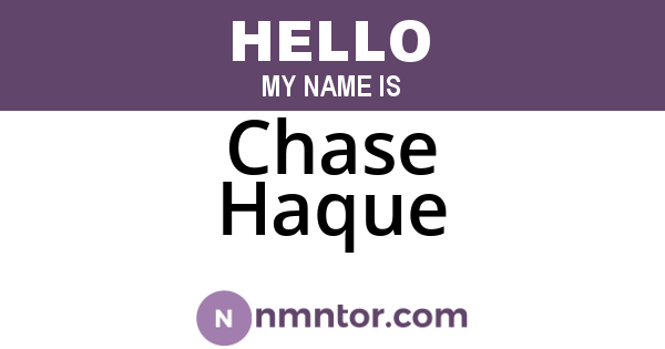 Chase Haque