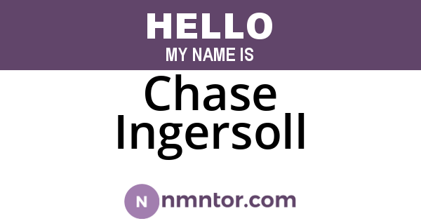 Chase Ingersoll
