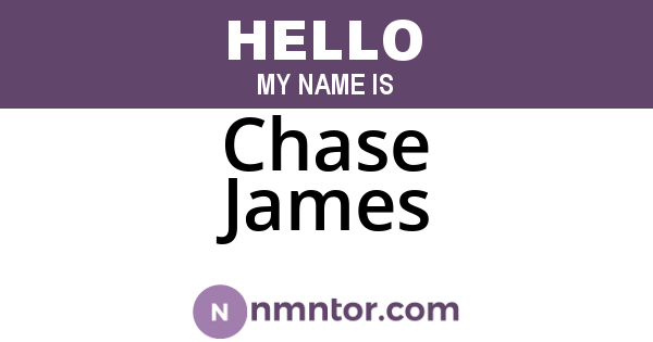 Chase James