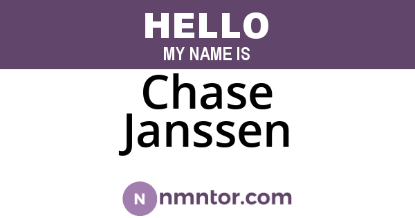 Chase Janssen