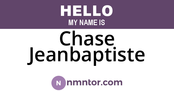 Chase Jeanbaptiste