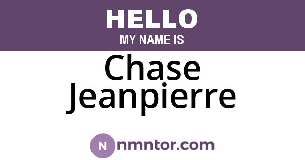 Chase Jeanpierre