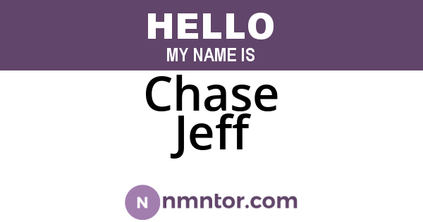 Chase Jeff