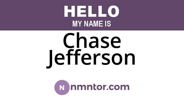 Chase Jefferson