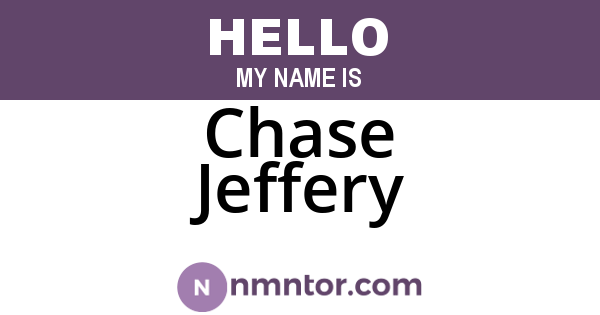 Chase Jeffery