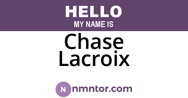 Chase Lacroix