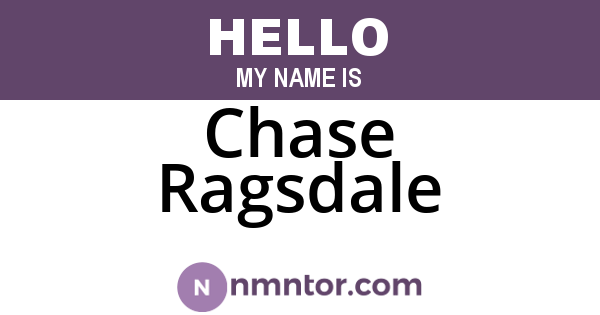 Chase Ragsdale