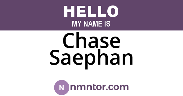 Chase Saephan