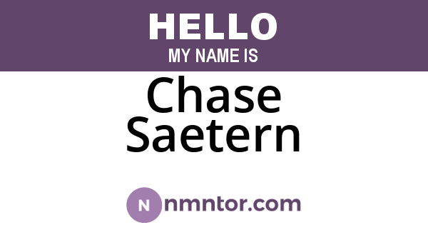 Chase Saetern