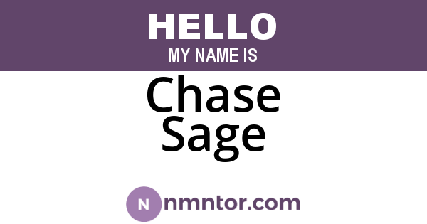Chase Sage