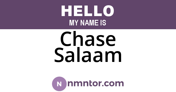 Chase Salaam