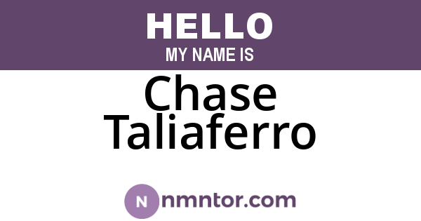 Chase Taliaferro