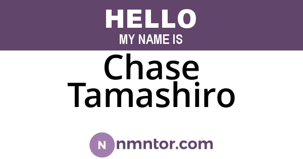 Chase Tamashiro