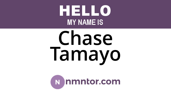Chase Tamayo