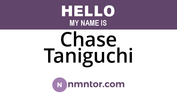 Chase Taniguchi