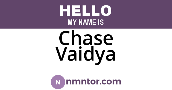 Chase Vaidya