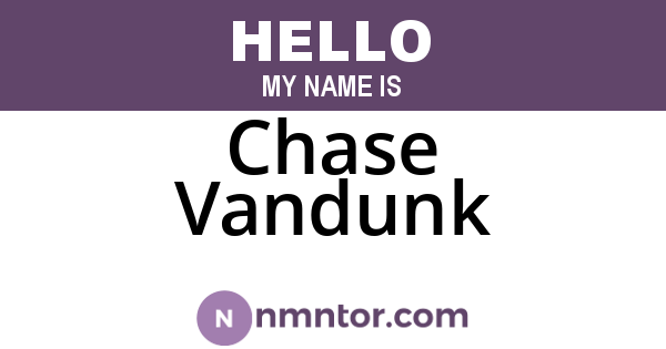 Chase Vandunk