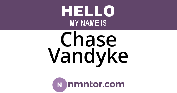Chase Vandyke