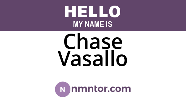 Chase Vasallo