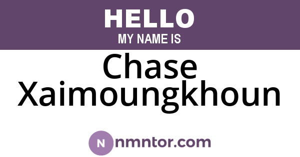 Chase Xaimoungkhoun