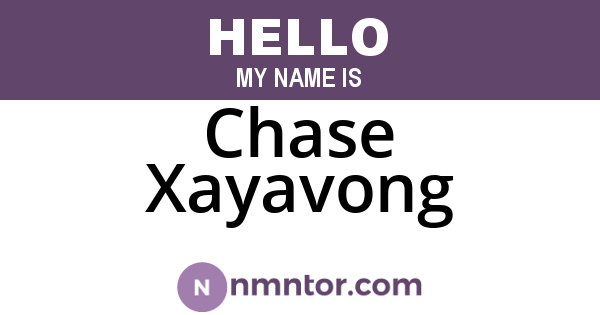 Chase Xayavong