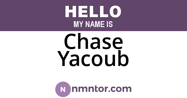 Chase Yacoub