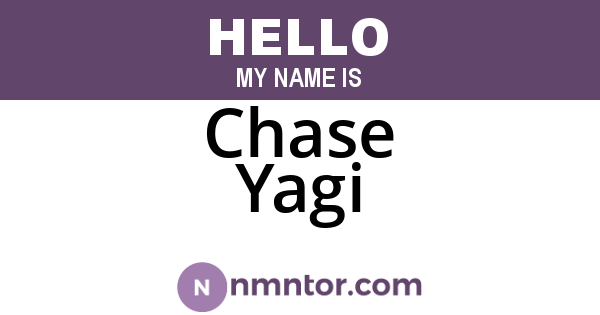 Chase Yagi
