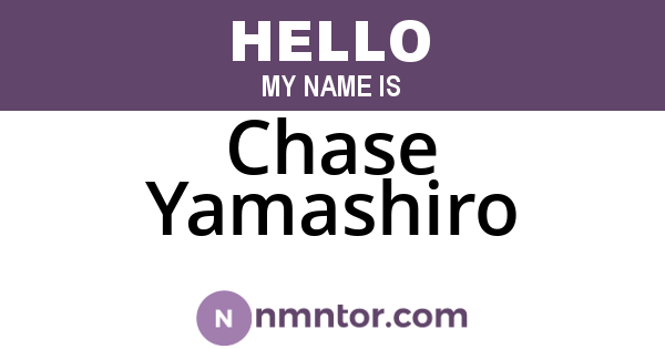 Chase Yamashiro