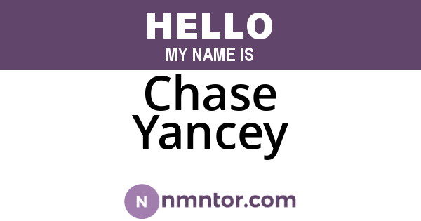 Chase Yancey
