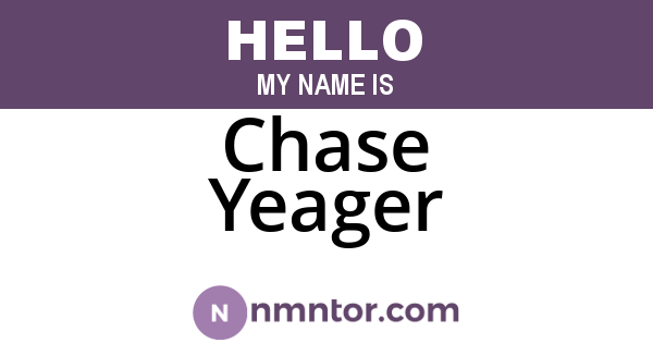 Chase Yeager
