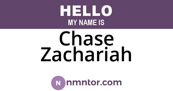 Chase Zachariah