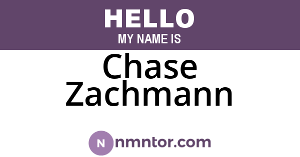 Chase Zachmann