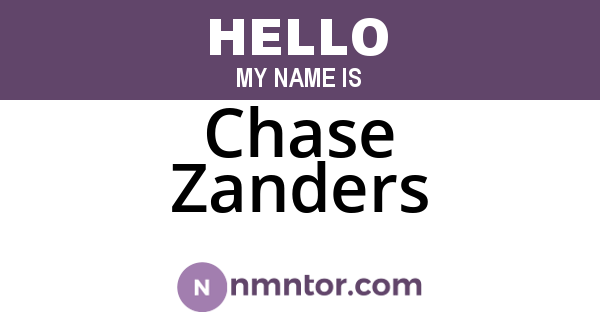 Chase Zanders